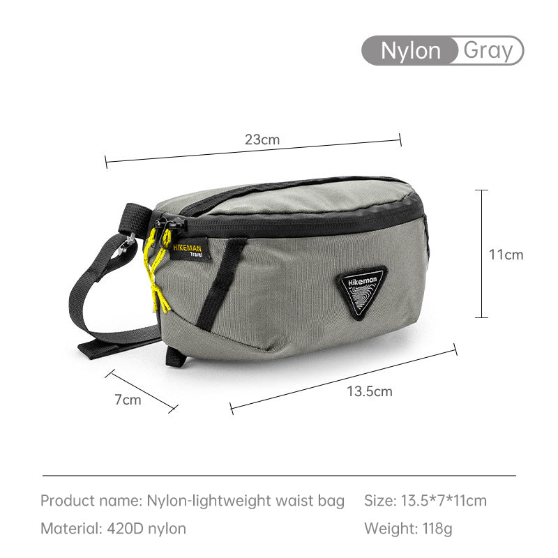 Hikeman waist bag, for outdoor sports, expands backpack, lightweight for travel/hiking.